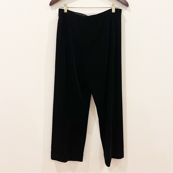 Vintage Black Velvet Alex Evenings 3 Piece Set Size M/L Blazer Tank Pants Y2K - Picture 7 of 16